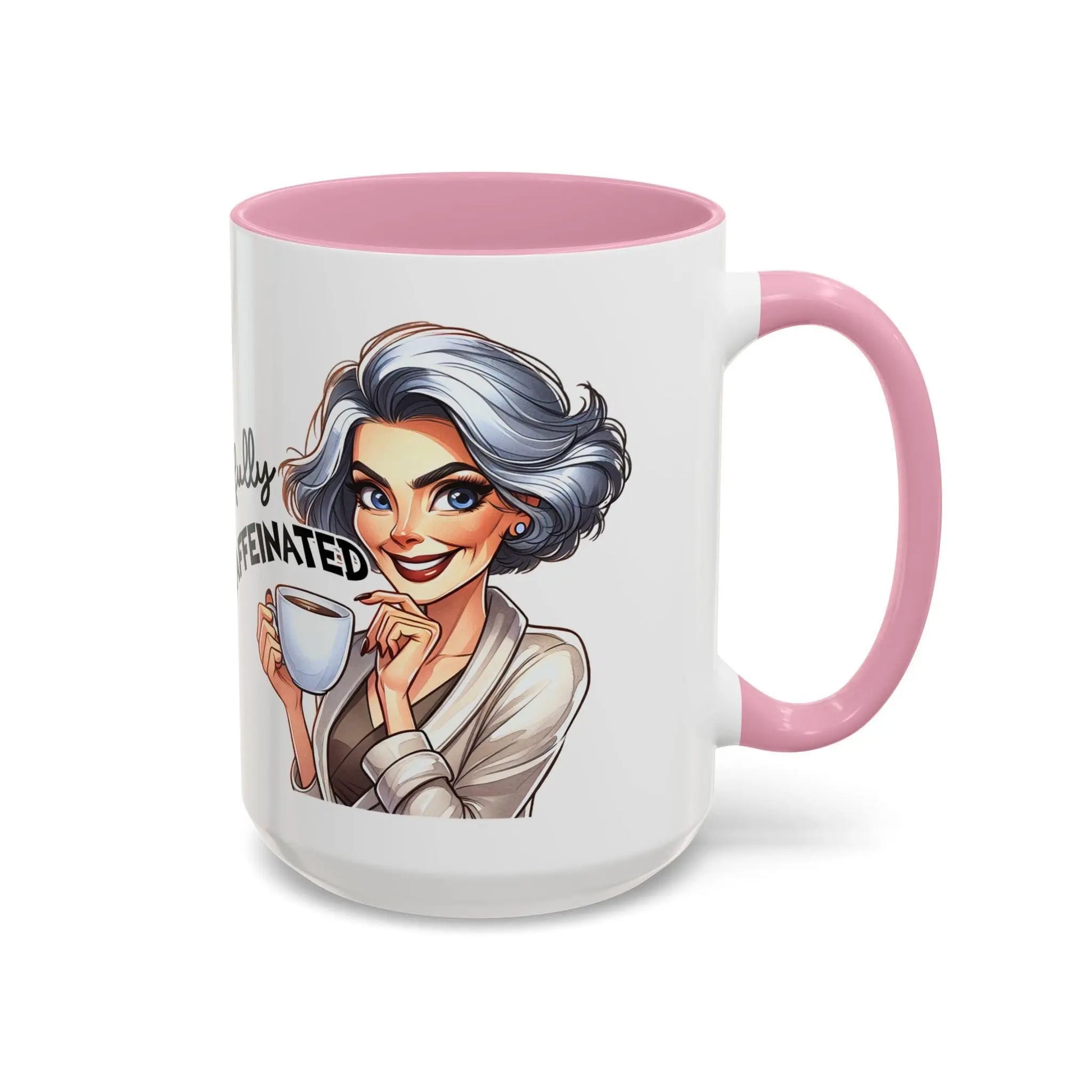 Fully Caffeinated Coffee Mug: Fun & Colorful Ceramic Cup Rainbow Chaos Art Studio