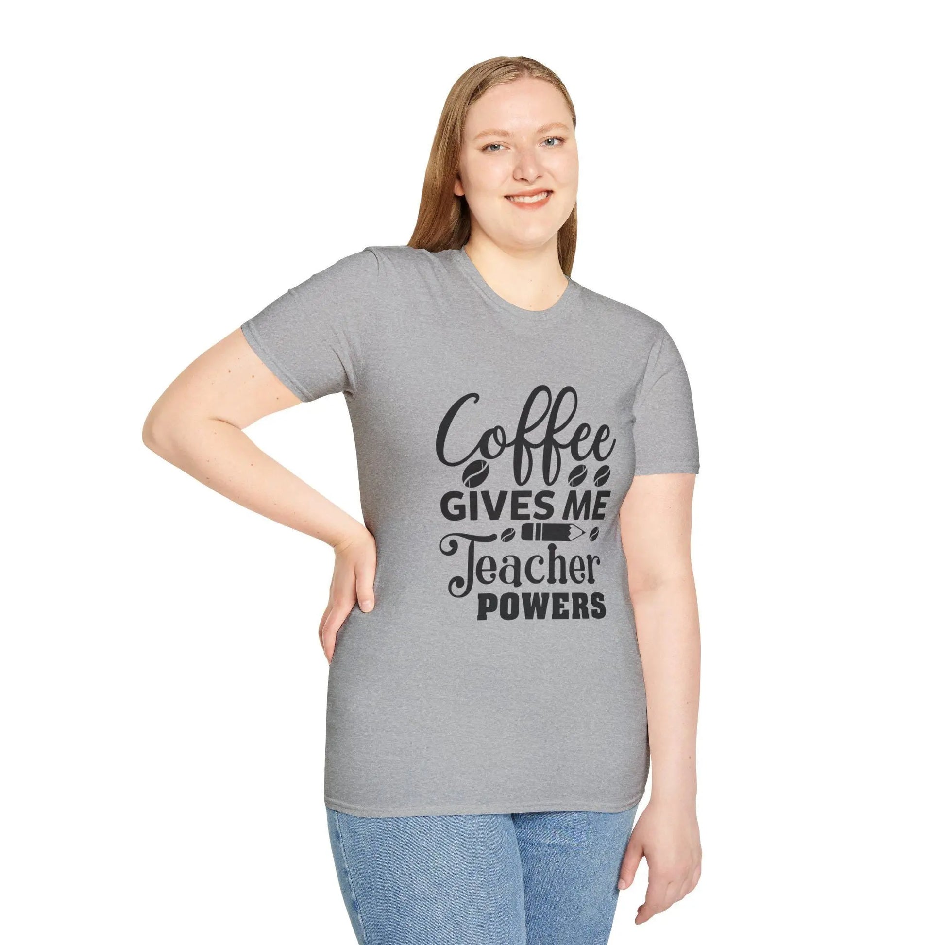 Coffee Teacher Powers T-Shirt: Back To School Outfit Rainbow Chaos Art Studio