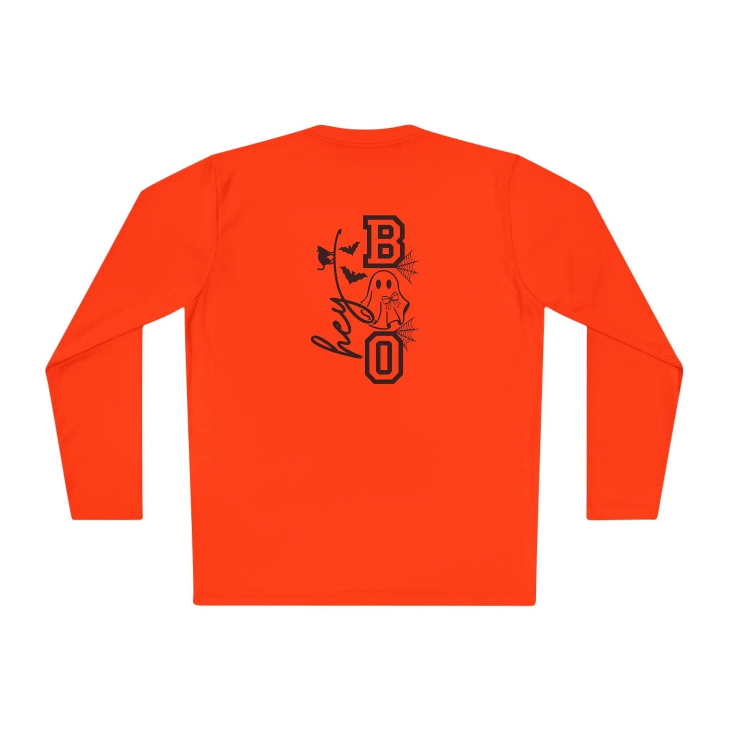 Halloween Ghost Long Sleeve Tee: Spooky Season Polyester Shirt Rainbow Chaos Art Studio