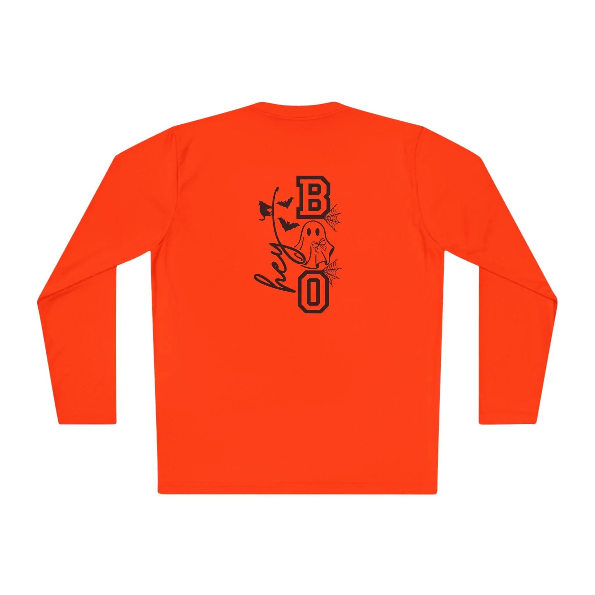 Halloween Ghost Long Sleeve Tee: Spooky Season Polyester Shirt Rainbow Chaos Art Studio