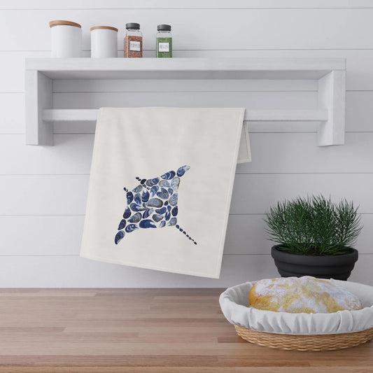 Nautical Tea Towels: Marine Design, Ocean Decor - Kitchen Accessories Rainbow Chaos Art Studio
