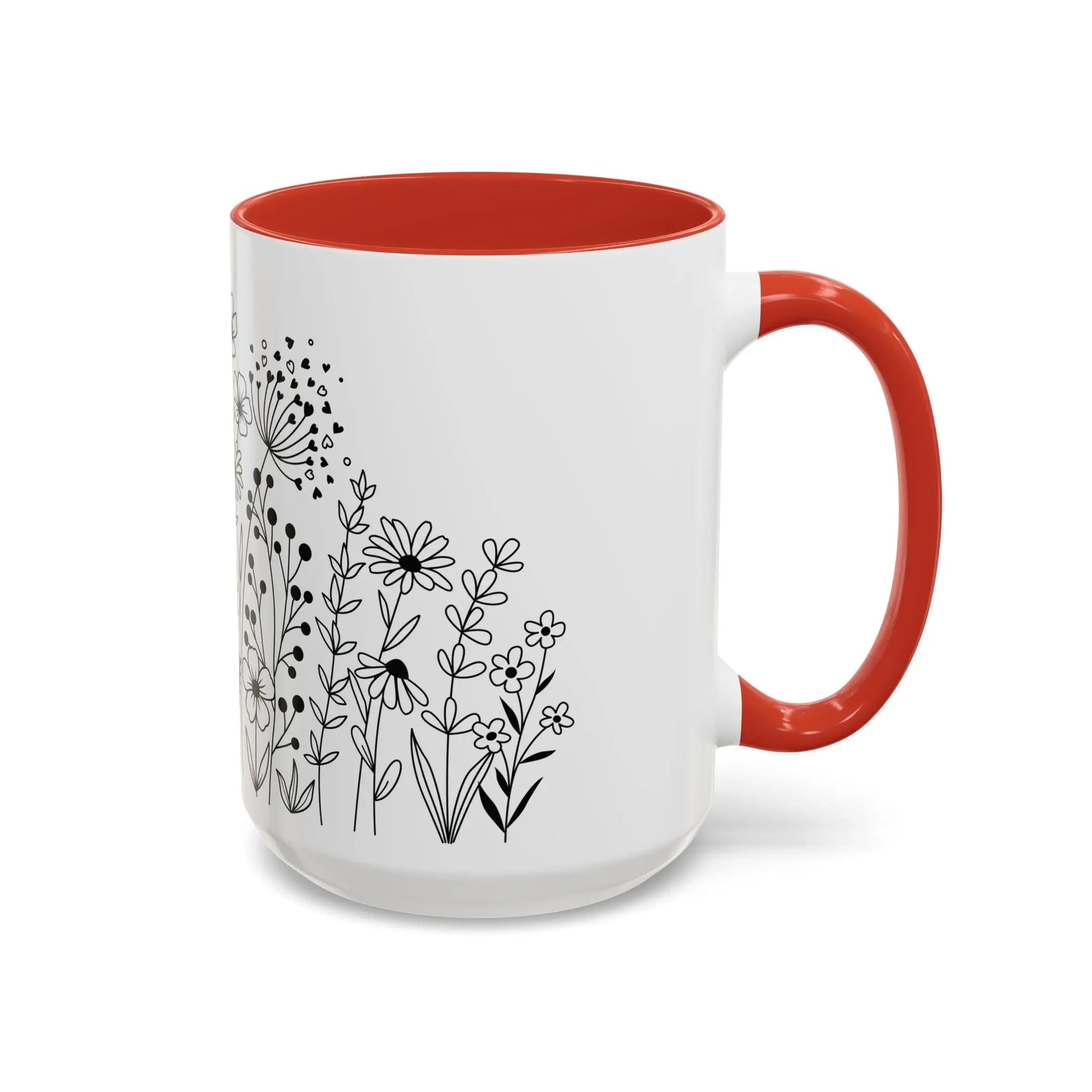 Floral Accent Coffee Mug - Perfect for Tea Lovers, Gift for Her, Home Decor, Mother's Day, Gardening Enthusiasts Printify