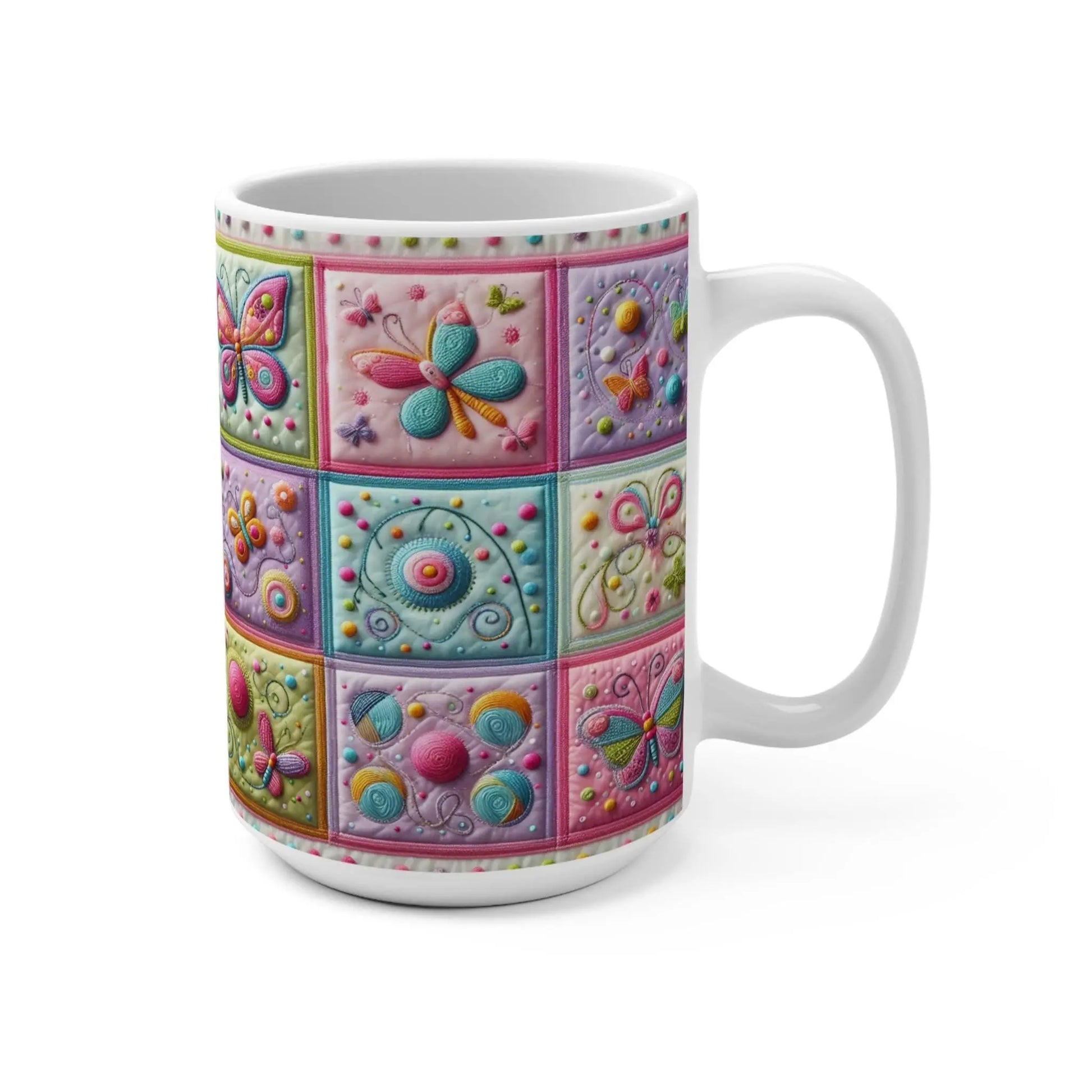Butterfly Mug: Whimsical Ceramic Coffee Cup - Nature Lover Gift Rainbow Chaos Art Studio