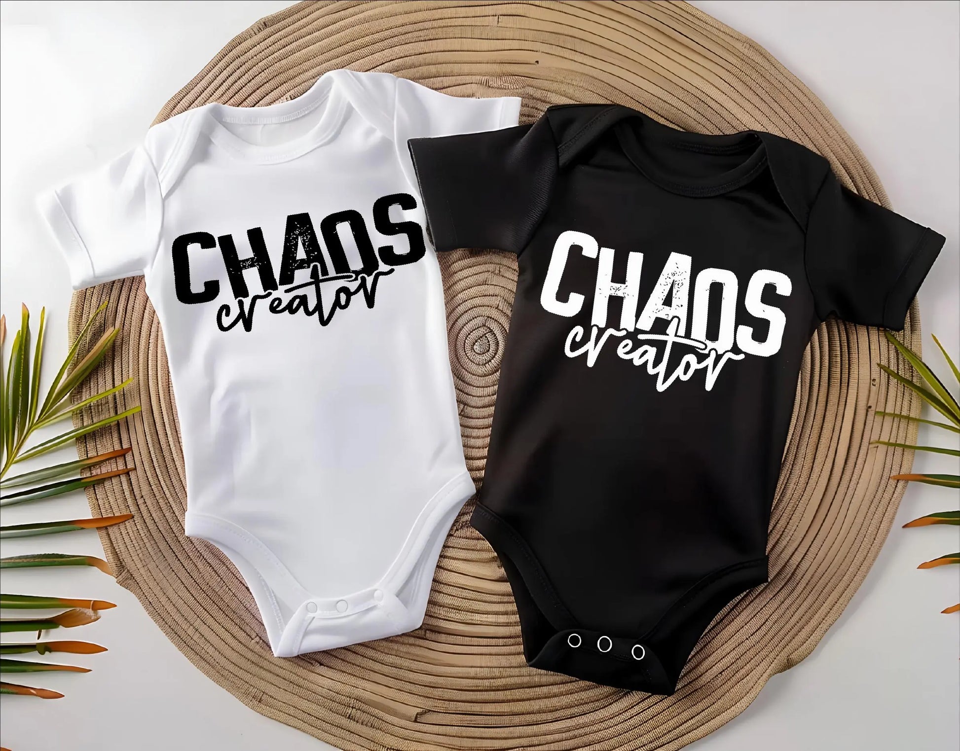 Chaos Creator Baby Bodysuit: Funny Newborn Onesie Rainbow Chaos Art Studio