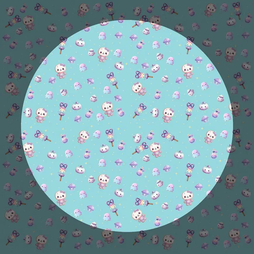 Halloween Seamless Pattern: Spooky Sweets Digital Paper (Instant Download) Rainbow Chaos Art Studio