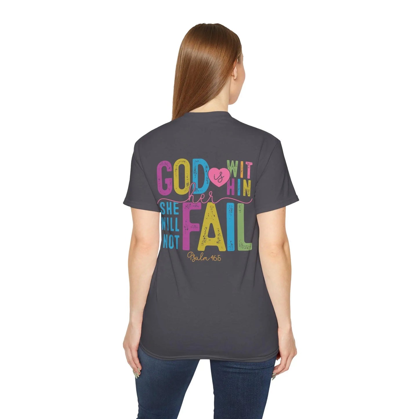 Inspirational Unisex Cotton Tee: Faith-Based Christian Apparel Rainbow Chaos Art Studio