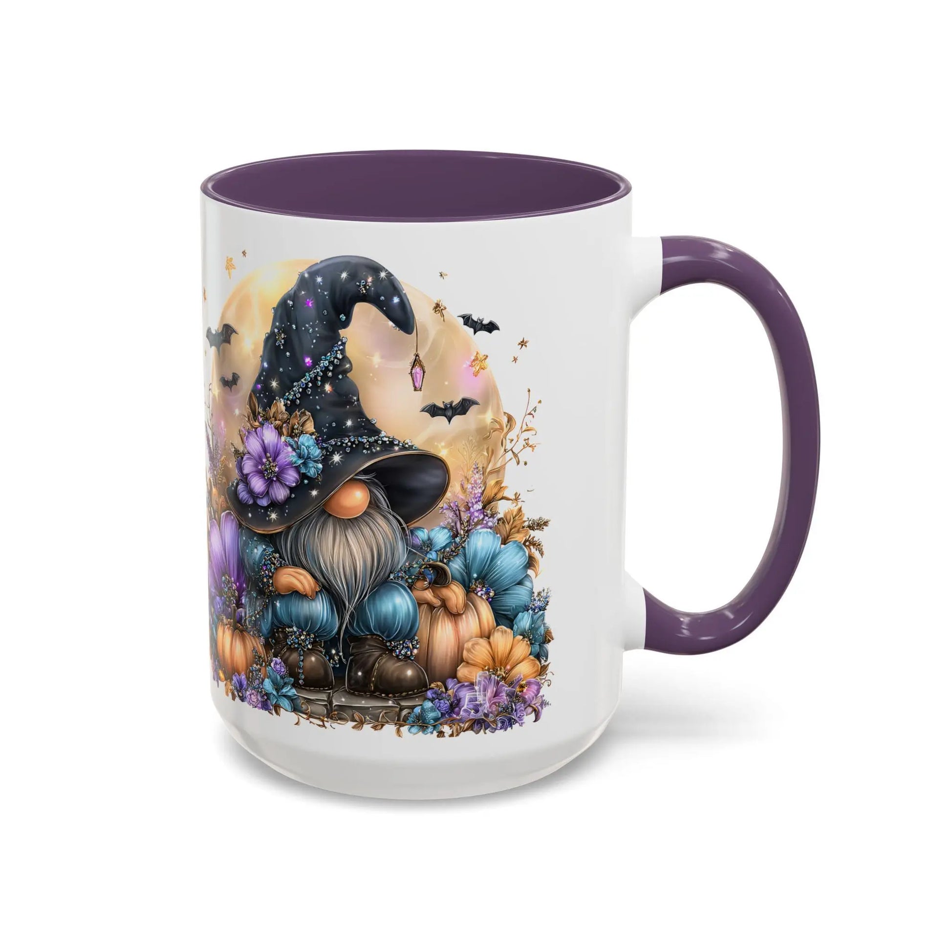 Halloween Gnome Coffee Mug: Ceramic Accent Cup, Festive Drinkware Rainbow Chaos Art Studio