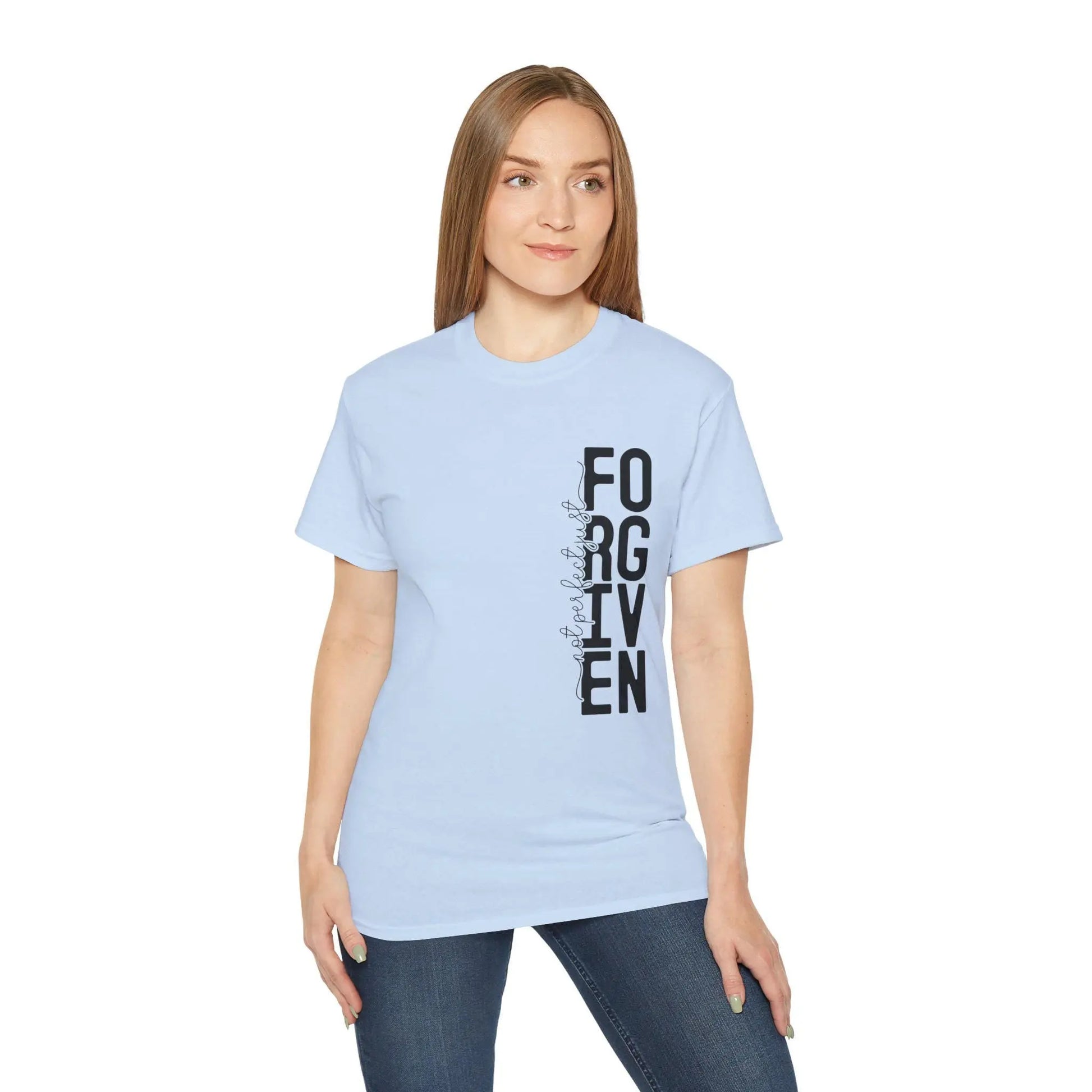 Forgiven Graphic Tee: Faith-Inspired Christian T-Shirt Rainbow Chaos Art Studio