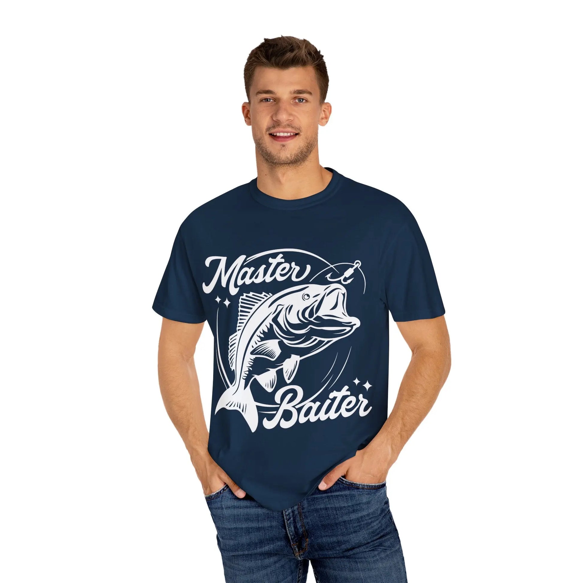 Master Baiter Unisex Garment-Dyed T-shirt, Fishing Shirt, Humor Tee, Casual Wear, Gift for Anglers, Outdoor Enthusiast Apparel Printify