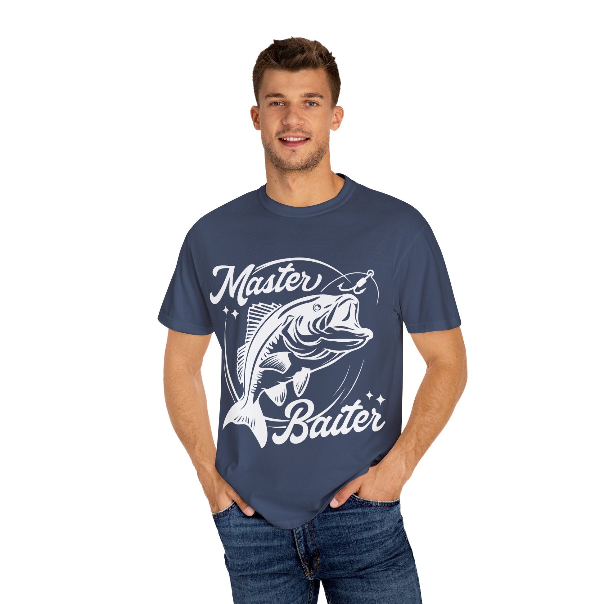 Master Baiter Unisex Garment-Dyed T-shirt, Fishing Shirt, Humor Tee, Casual Wear, Gift for Anglers, Outdoor Enthusiast Apparel Printify