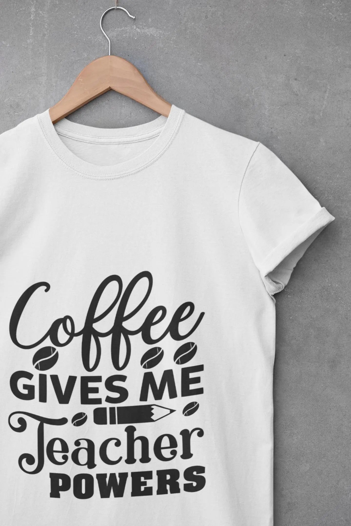 Coffee Teacher Powers T-Shirt: Back To School Outfit Rainbow Chaos Art Studio