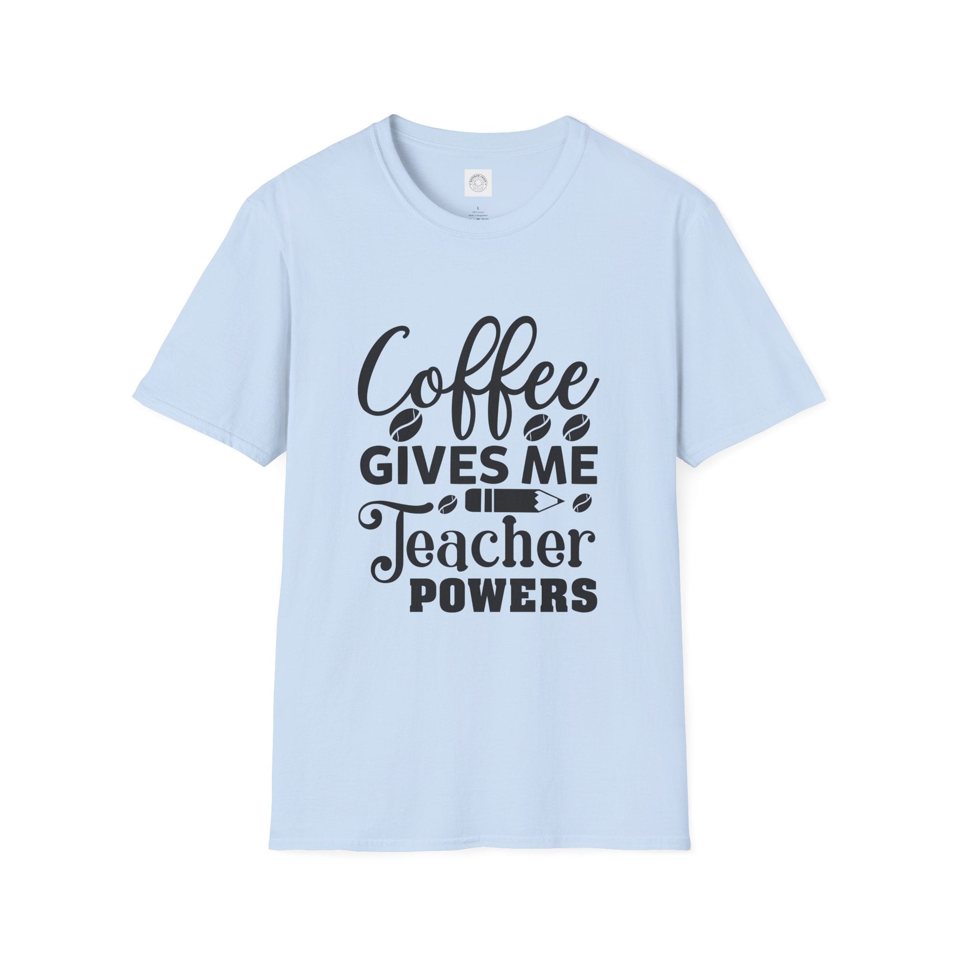 Coffee Teacher Powers T-Shirt, Teacher Gift Printify