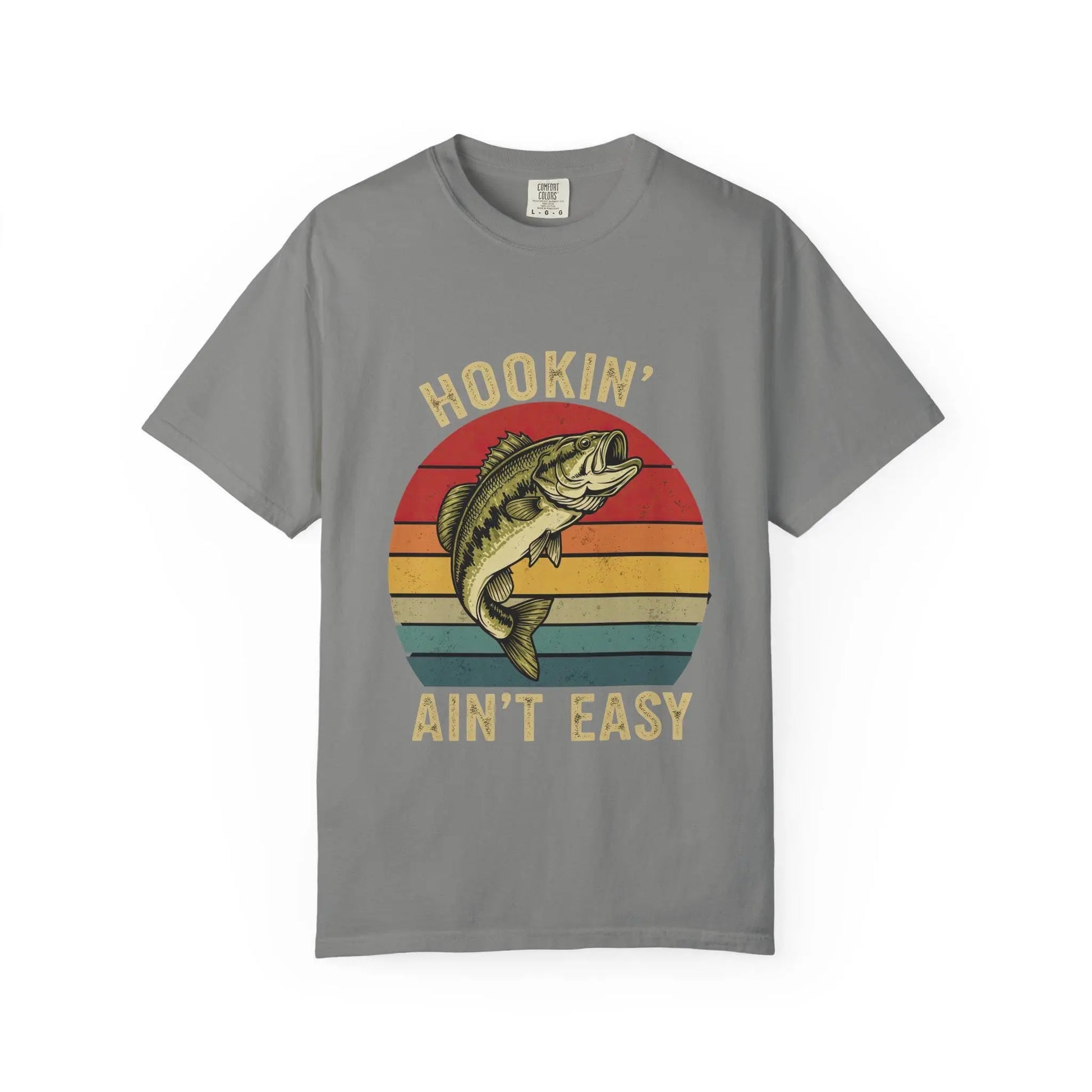 Fishing Adventure T-Shirt: Hookin' Ain't Easy - Unisex Angler Tee Rainbow Chaos Art Studio