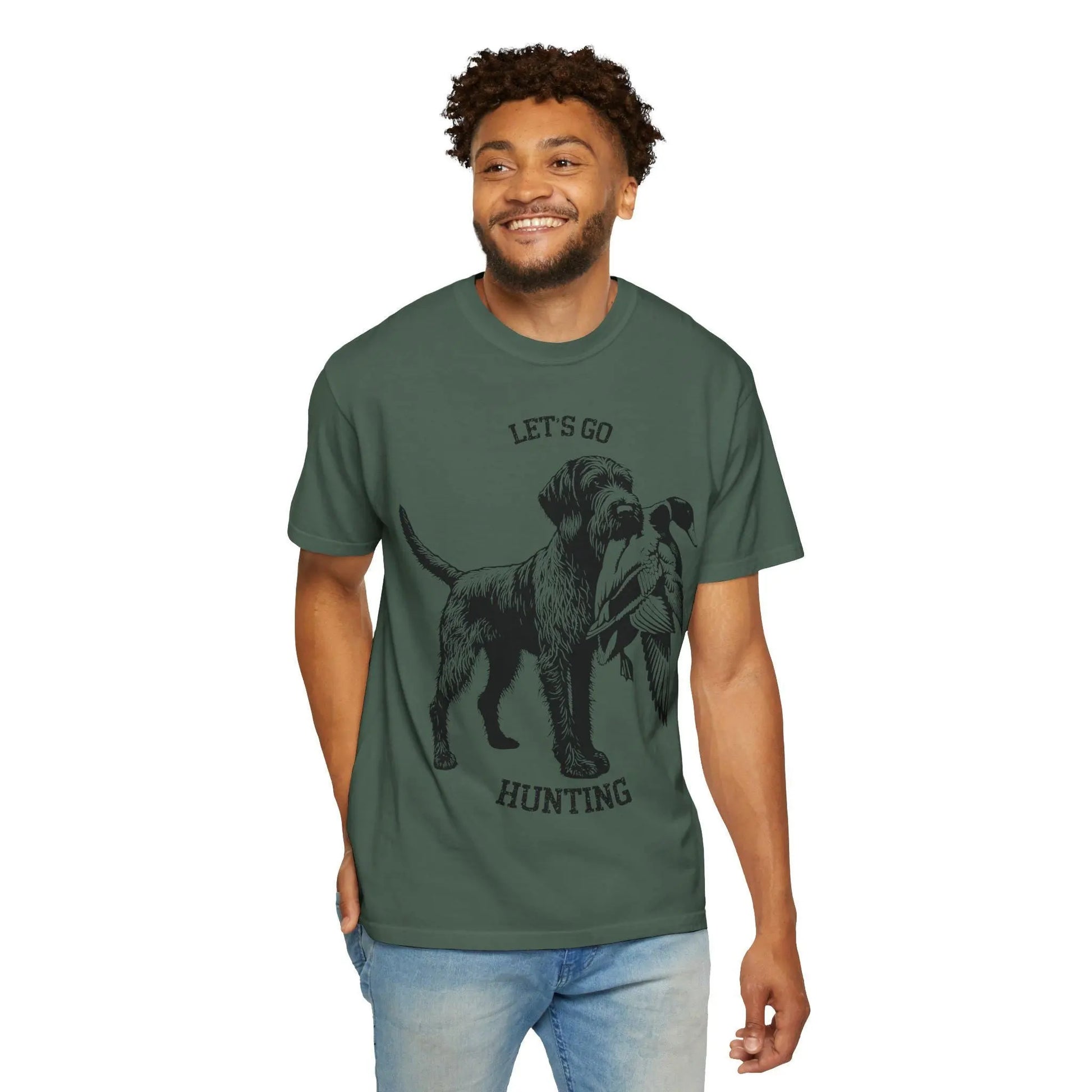 German Wirehaired Pointer T-Shirt: Hunting Dog Unisex Tee Rainbow Chaos Art Studio