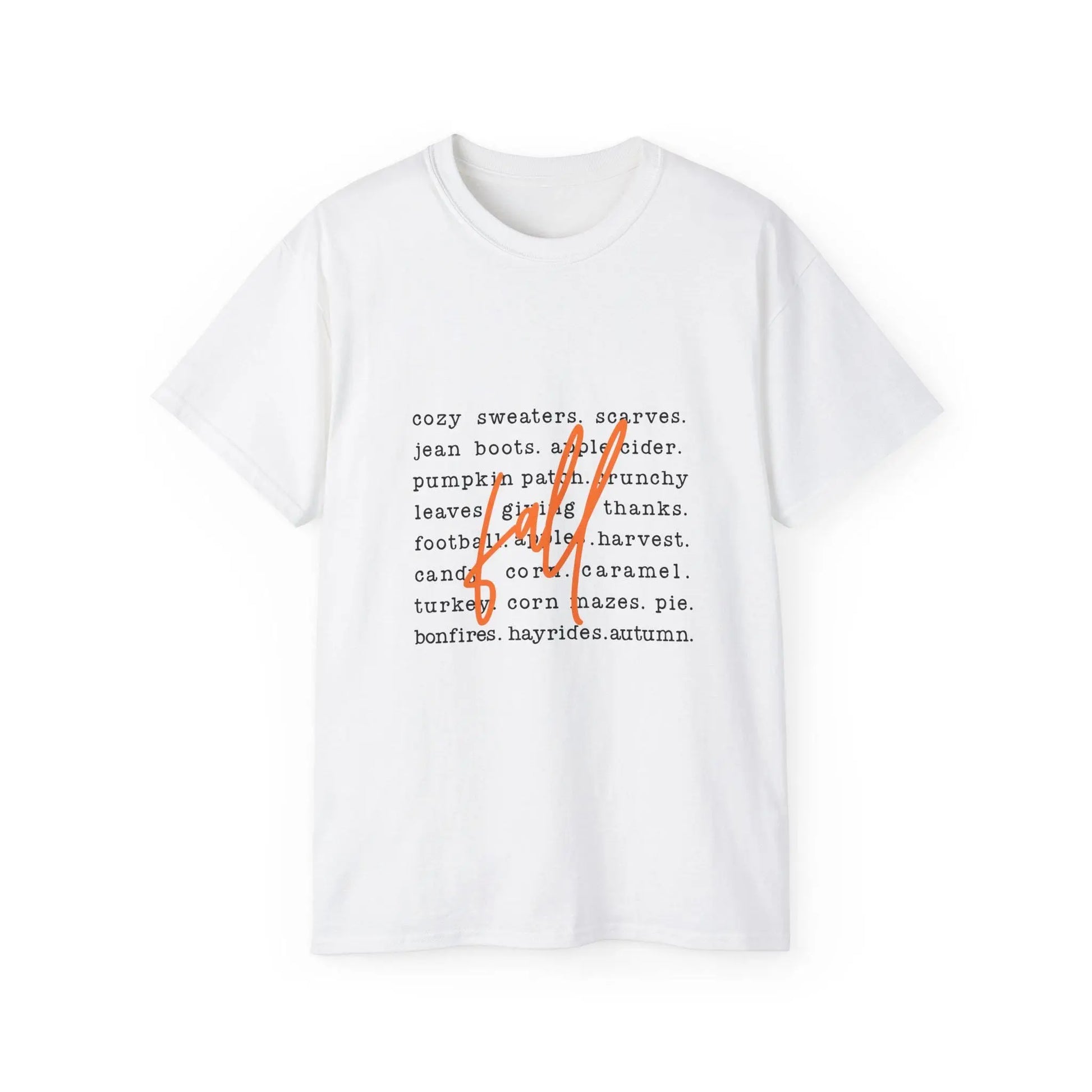 Cozy Fall Unisex Tee: Pumpkin Pie & Autumn Vibes Rainbow Chaos Art Studio