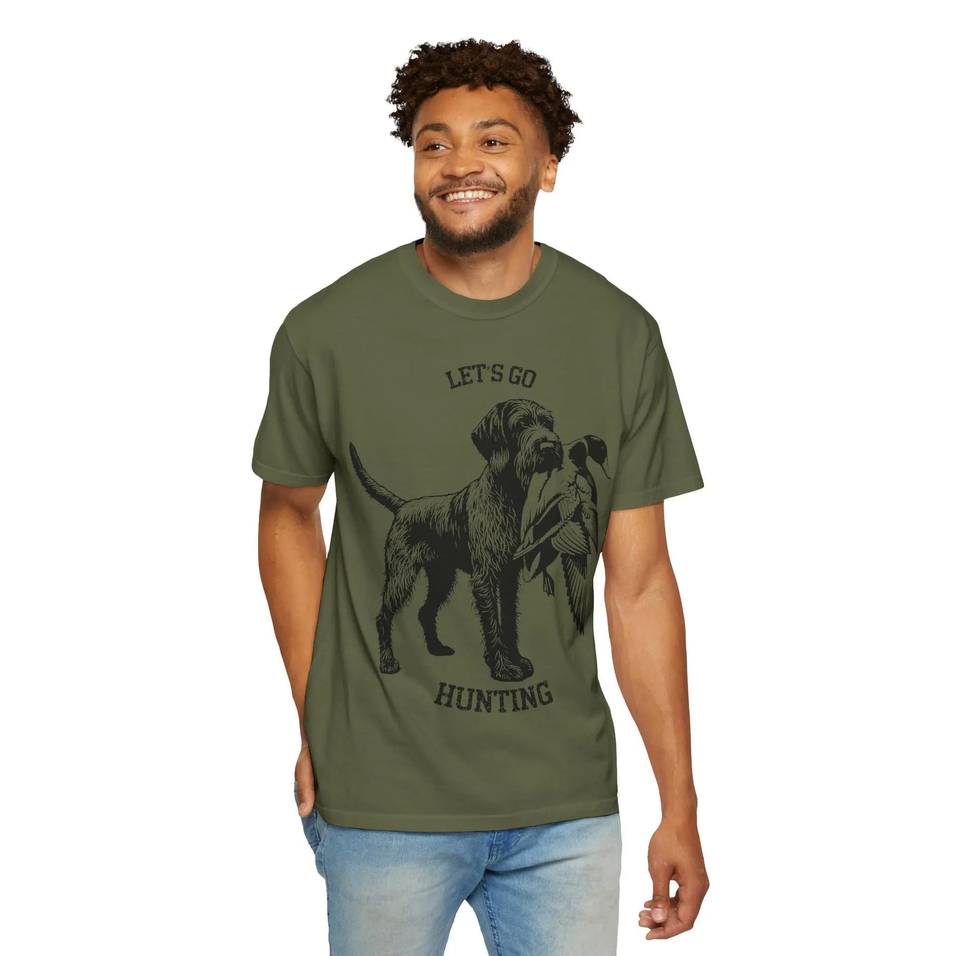 German Wirehaired Pointer T-Shirt: Hunting Dog Unisex Tee Rainbow Chaos Art Studio