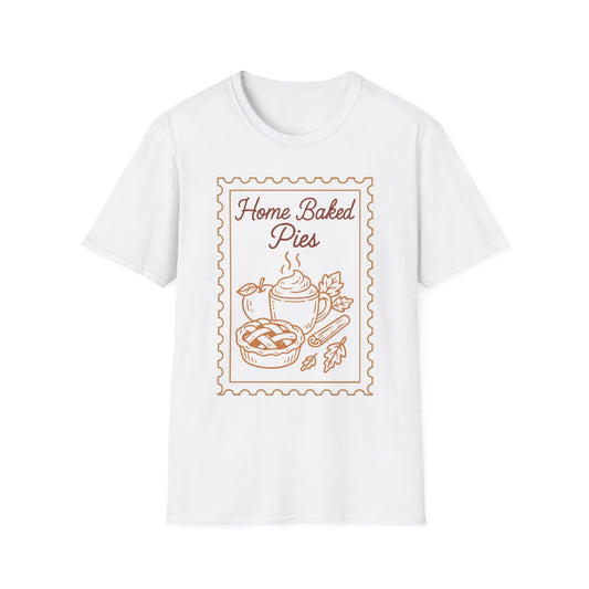 Home Baked Pies T-Shirt: Cozy Autumn Baking Lover Tee Rainbow Chaos Art Studio