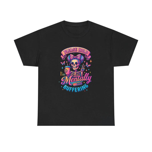 Mentally Loading Graphic Tee: Quirky Unisex Comfort T-Shirt Rainbow Chaos Art Studio