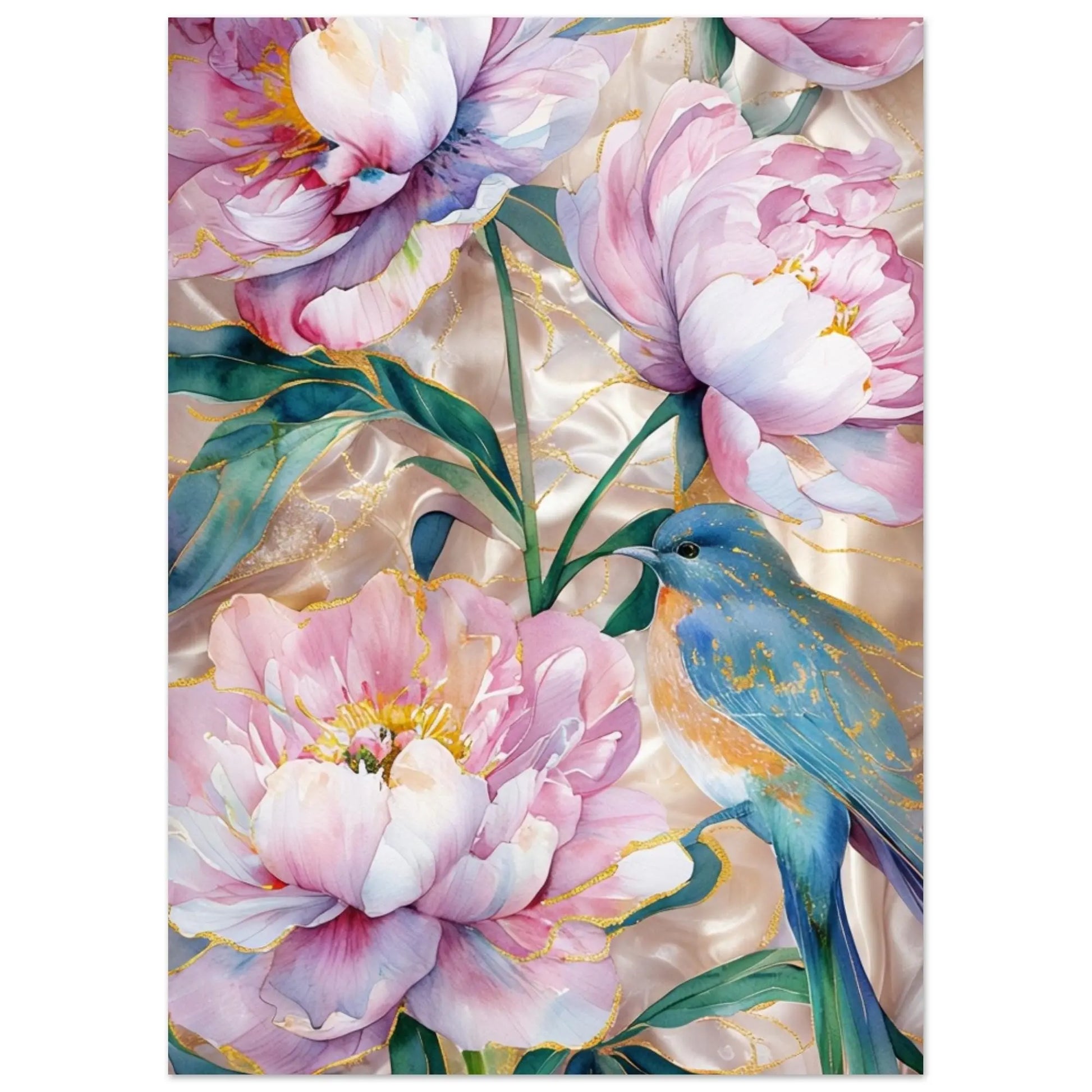 Watercolor Peony Art Print Rainbow Chaos Art Studio