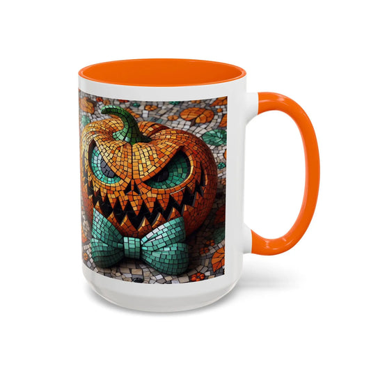 Halloween Pumpkin Coffee Mug: Spooky Fall Decor, Autumn Gift Rainbow Chaos Art Studio