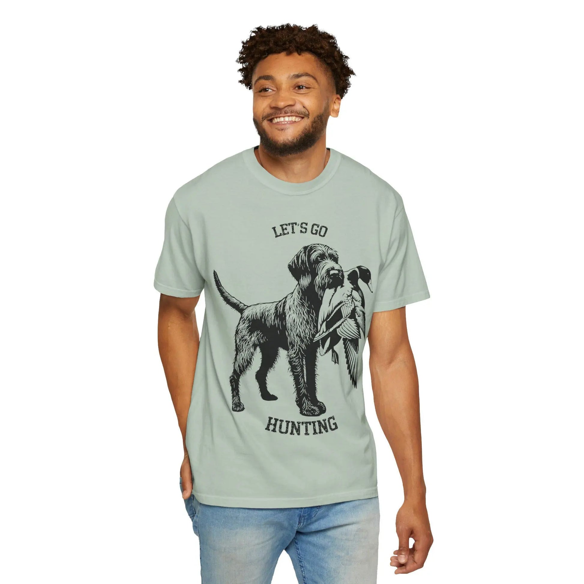 German Wirehaired Pointer T-Shirt: Hunting Dog Unisex Tee Rainbow Chaos Art Studio