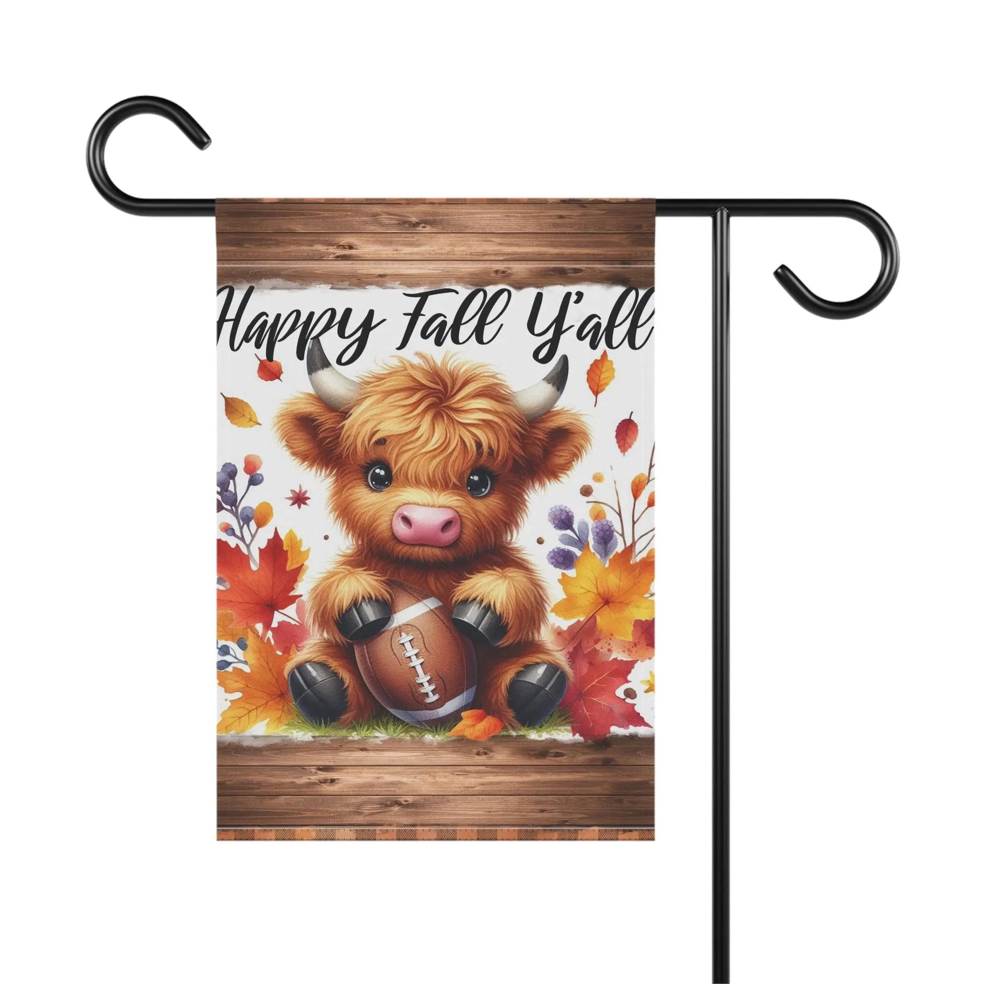 Fall Farmhouse Garden Banner, Cute Cow Decor, Autumn Yard Flag, Happy Fall Y'all, Seasonal Outdoor Decor, Harvest Welcome Sign Rainbow Chaos Art Studio