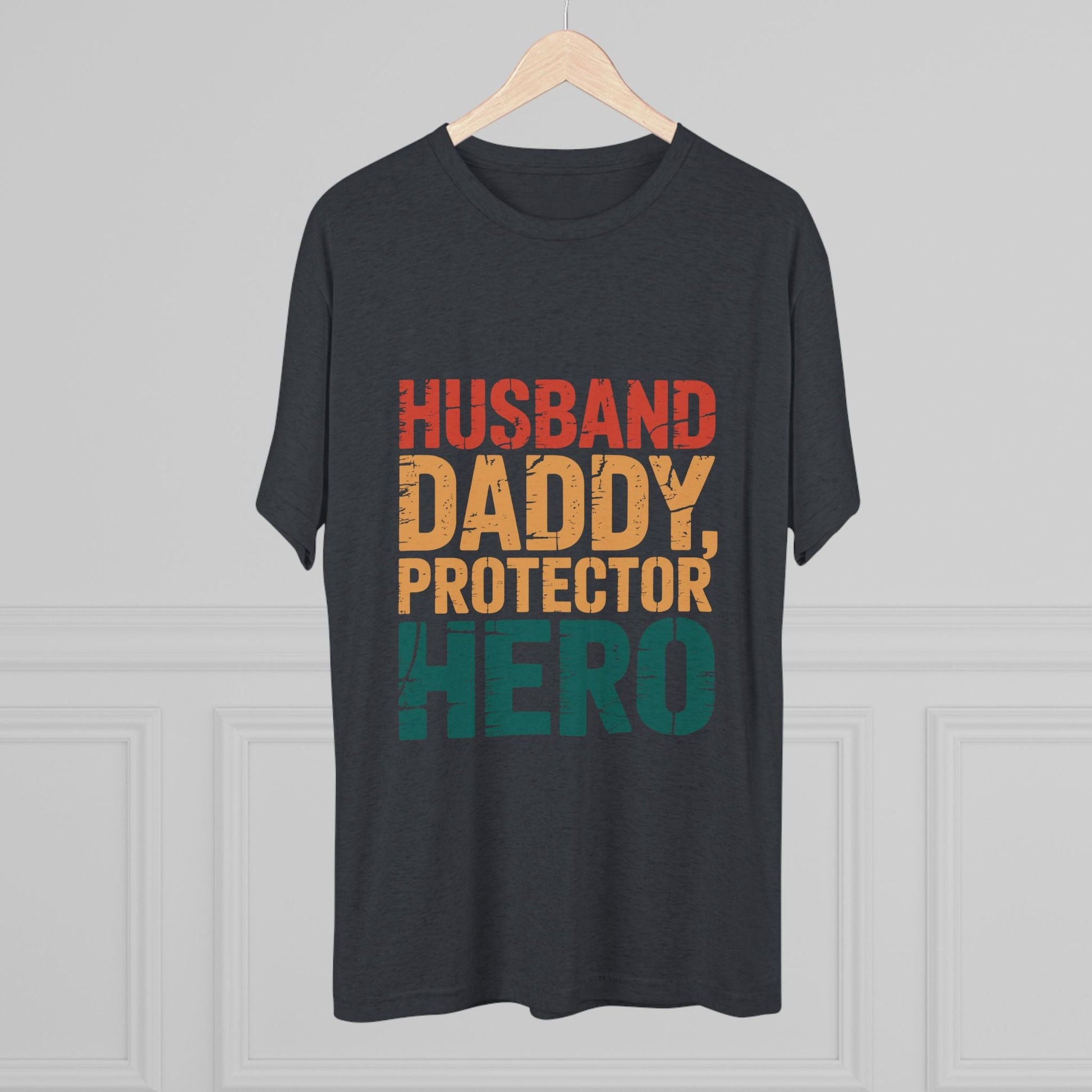 Hero Daddy Tee - Unisex Tri-Blend Crew T-Shirt, Father's Day Gift, Gifts for Dad, Family Gathering Outfit, Casual Wear for Fathers Printify