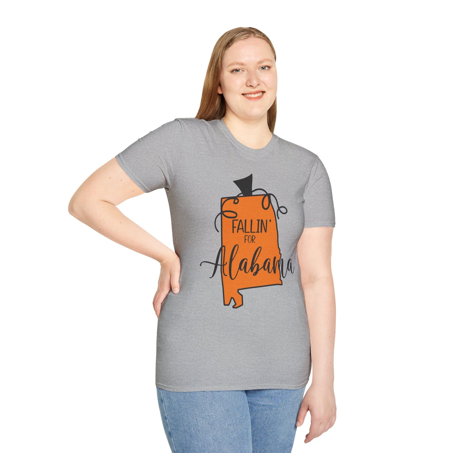 Fallin' for Alabama Unisex T-Shirt - Cozy Southern Vibe, Perfect for Autumn, Alabama Pride, Casual Wear, Gift Idea