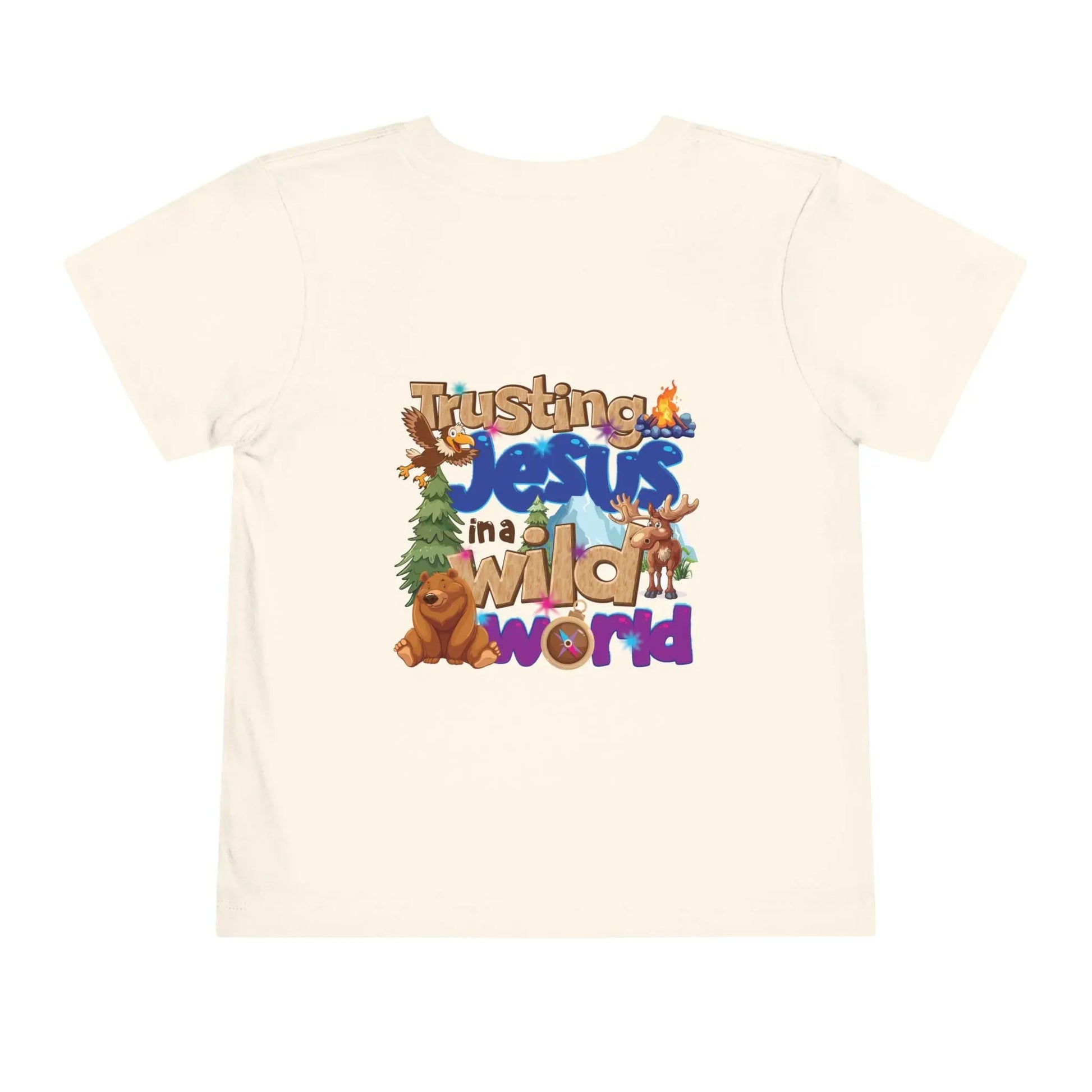 Toddler True North Tee: Explore Nature, Trusting Jesus Design Rainbow Chaos Art Studio