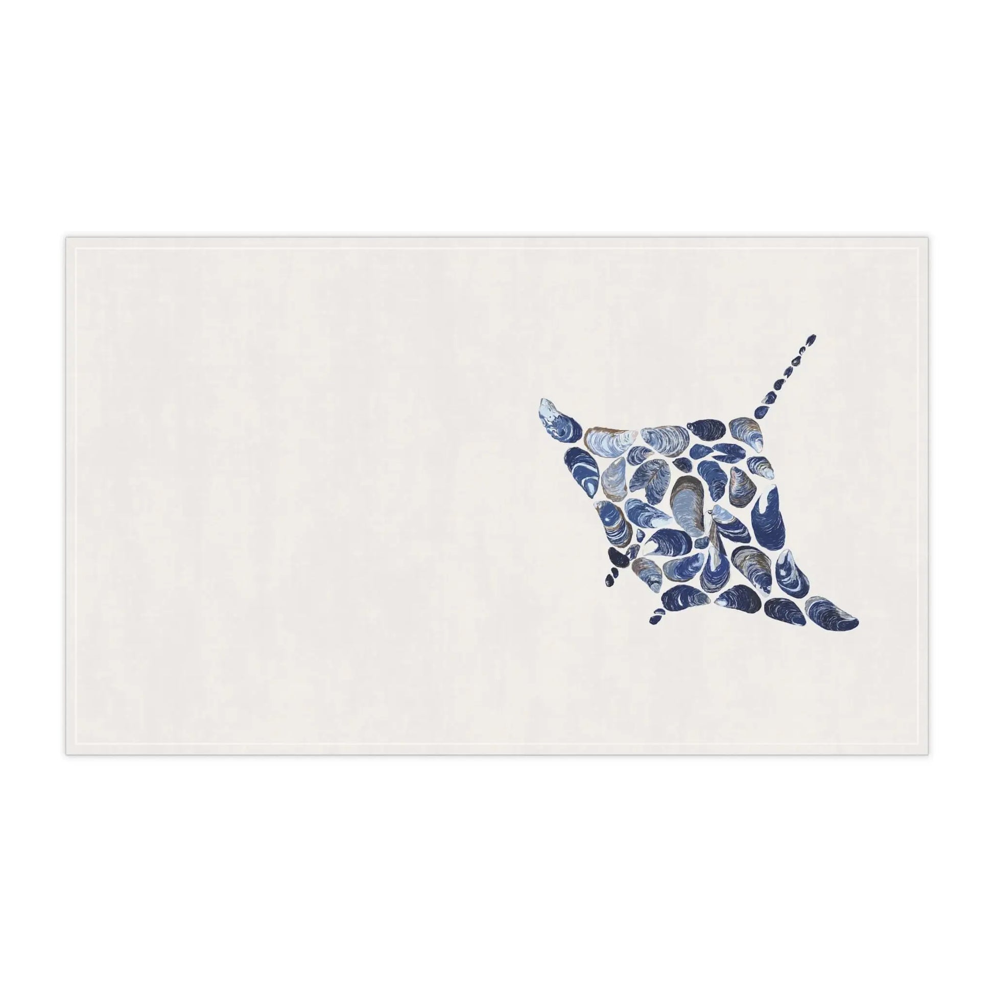 Nautical Tea Towels: Marine Design, Ocean Decor - Kitchen Accessories Rainbow Chaos Art Studio