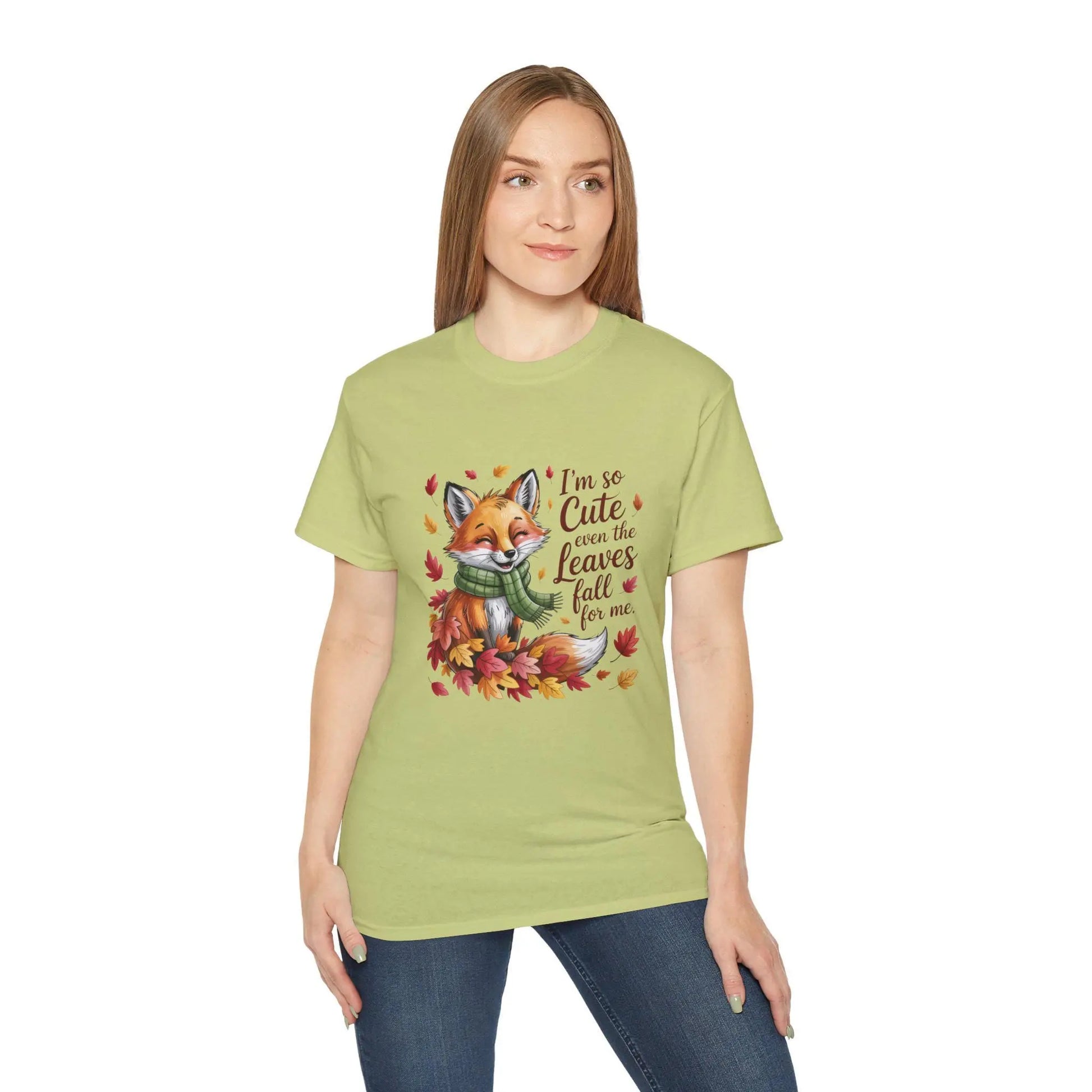 Cute Fox Fall Unisex Tee, Adorable Autumn T-Shirt for Kids and Adults, Perfect Gift for Birthdays, Halloween, Thanksgiving Rainbow Chaos Art Studio
