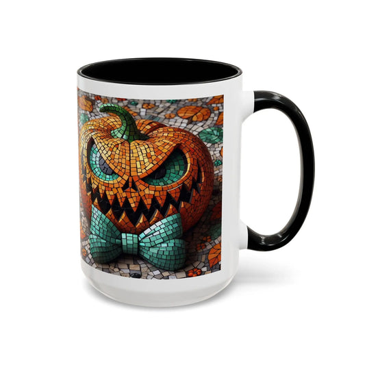 Halloween Pumpkin Coffee Mug: Spooky Fall Decor, Autumn Gift Rainbow Chaos Art Studio