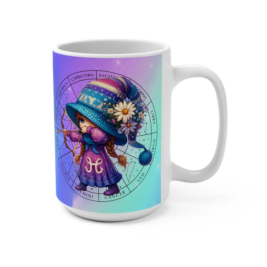Sagittarius Zodiac Mug: Witchy Astrology Gift for Star Sign Lovers Rainbow Chaos Art Studio