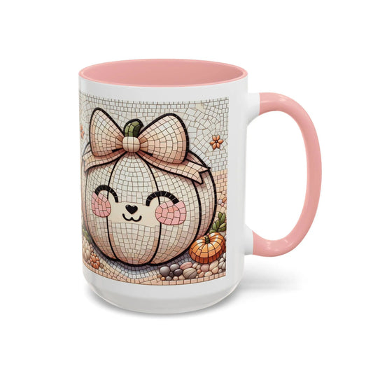 Cute Pumpkin Accent Coffee Mug for Fall, Autumn Decor, Gift for Pumpkin Lovers, Halloween, Thanksgiving, Kitchen Fun Rainbow Chaos Art Studio