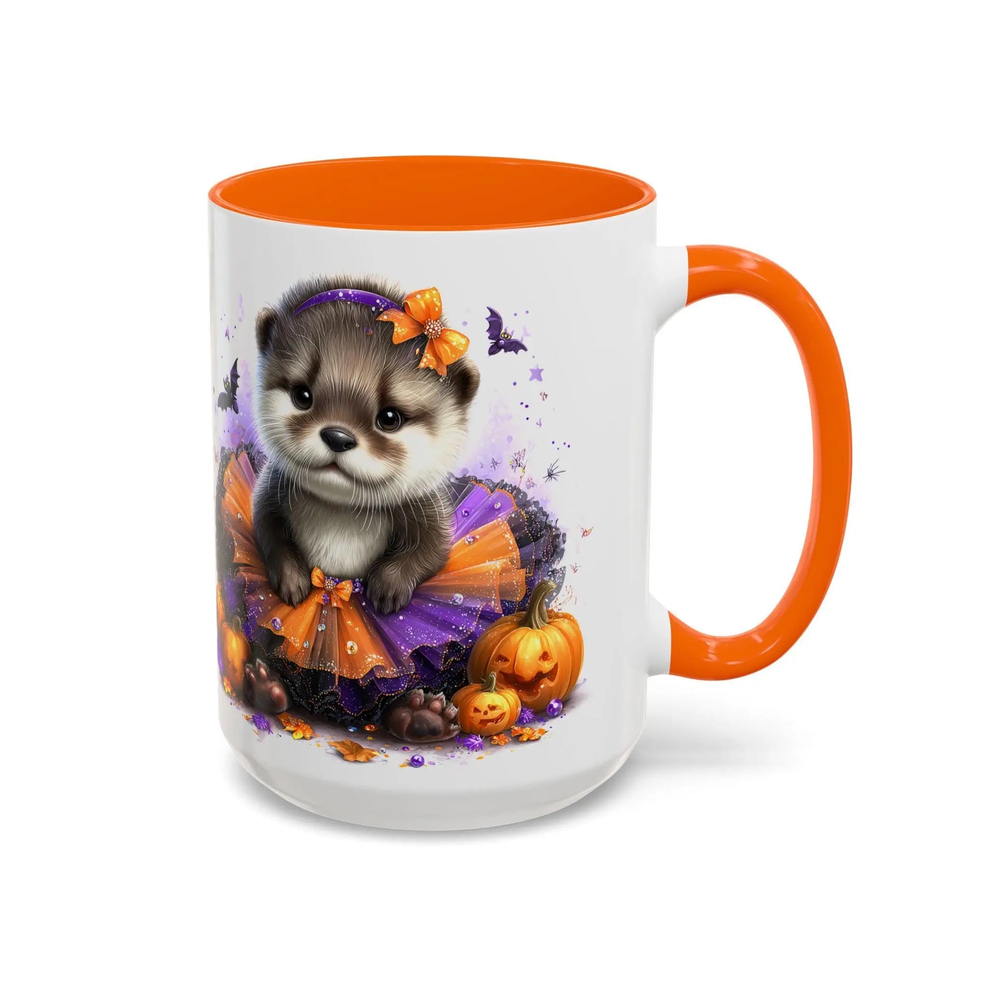 Halloween Cutie Otter Coffee Mug, Cute Animal Mug, Fall Decor, Holiday Drinkware, Halloween Gifts for Kids Rainbow Chaos Art Studio