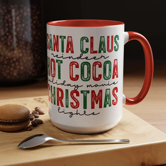 Santa Christmas Coffee Mug: Holiday Decor, Gift for Coffee Lovers Rainbow Chaos Art Studio