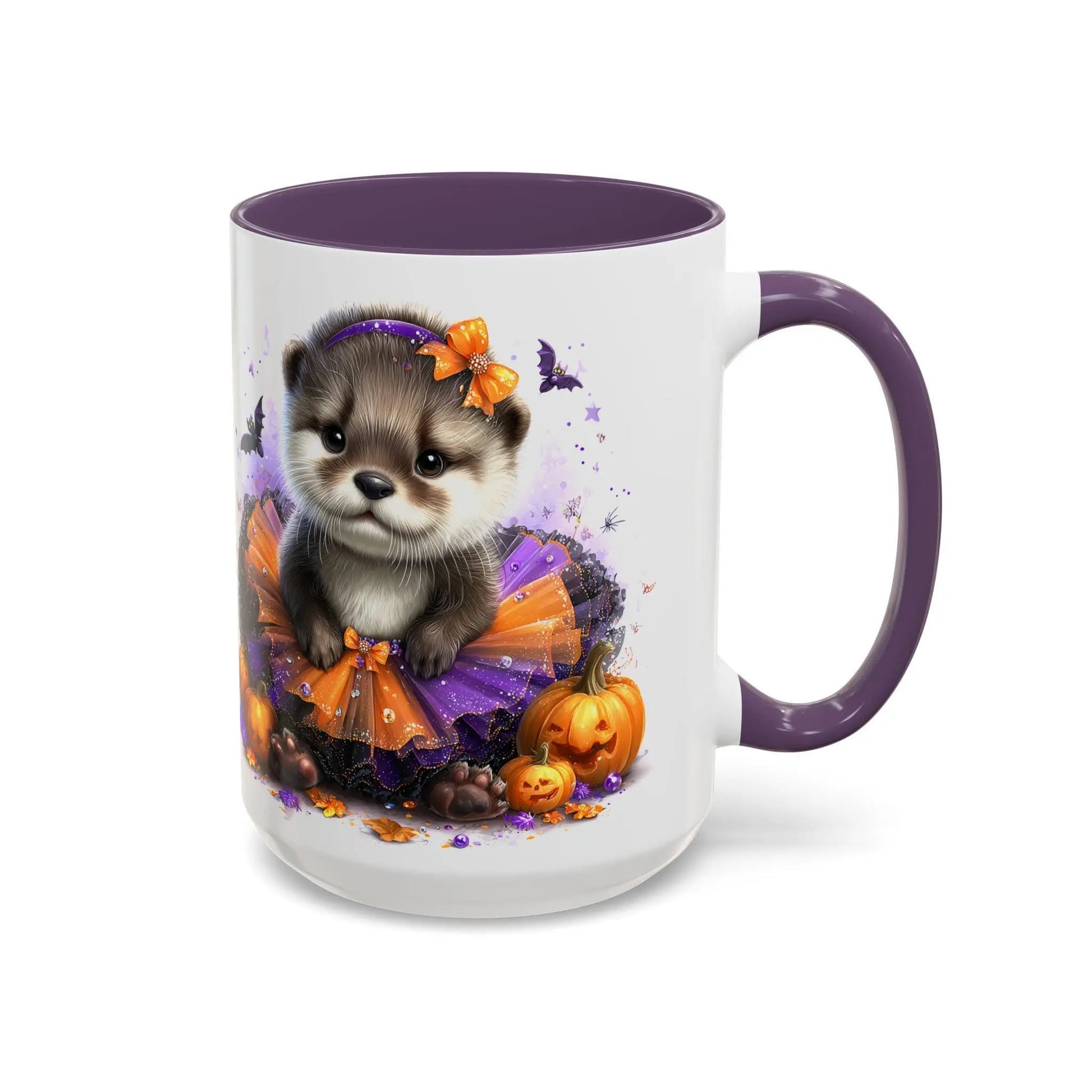 Halloween Cutie Otter Coffee Mug, Cute Animal Mug, Fall Decor, Holiday Drinkware, Halloween Gifts for Kids Rainbow Chaos Art Studio