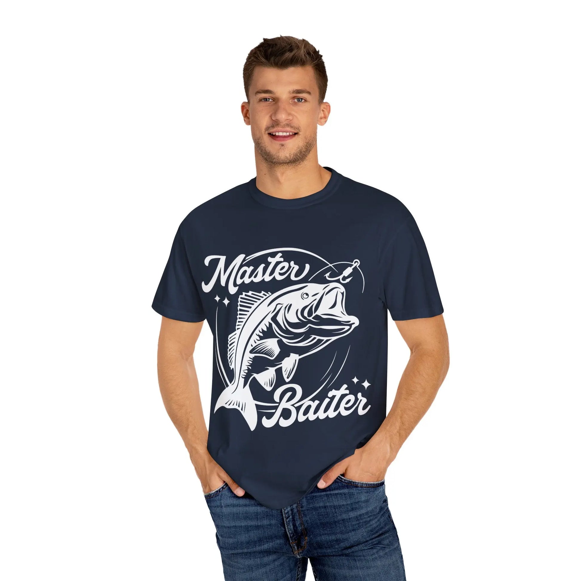 Master Baiter Unisex Garment-Dyed T-shirt, Fishing Shirt, Humor Tee, Casual Wear, Gift for Anglers, Outdoor Enthusiast Apparel Printify