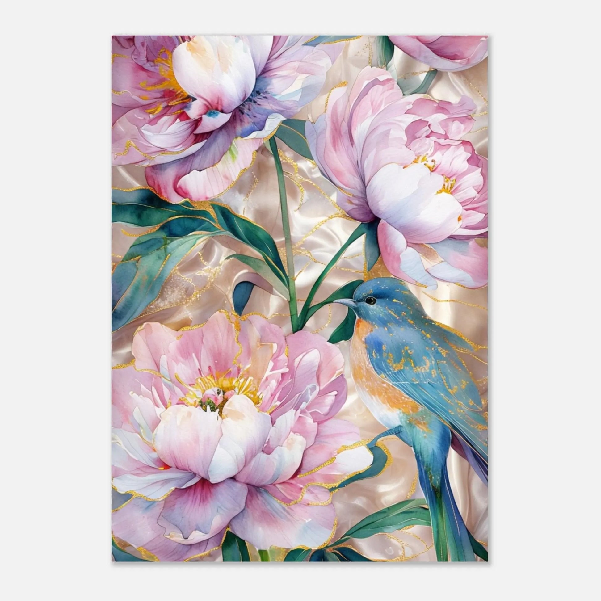 Watercolor Peony Art Print Rainbow Chaos Art Studio