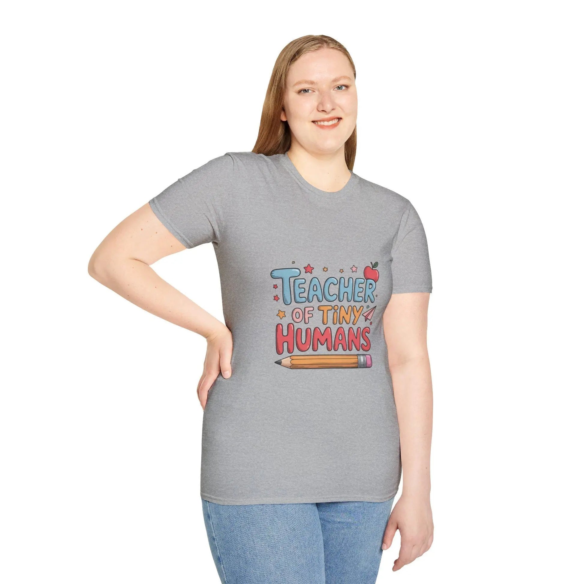Teacher Appreciation T-Shirt: Softstyle Ring-Spun Cotton Educator Gift Rainbow Chaos Art Studio