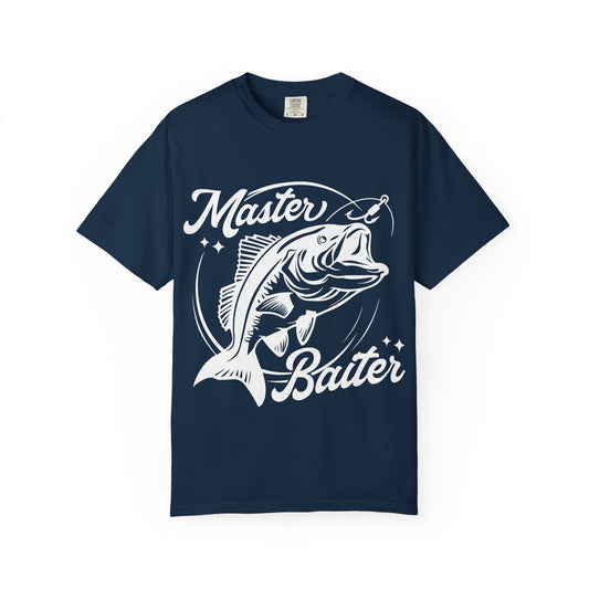 Master Baiter Unisex Garment-Dyed T-shirt, Fishing Shirt, Humor Tee, Casual Wear, Gift for Anglers, Outdoor Enthusiast Apparel Printify