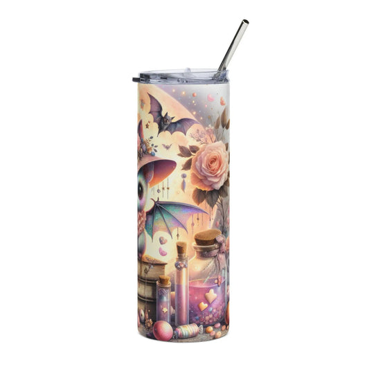 Magical Cat Tumbler: 20oz Stainless Steel Witchy Drinkware Rainbow Chaos Art Studio