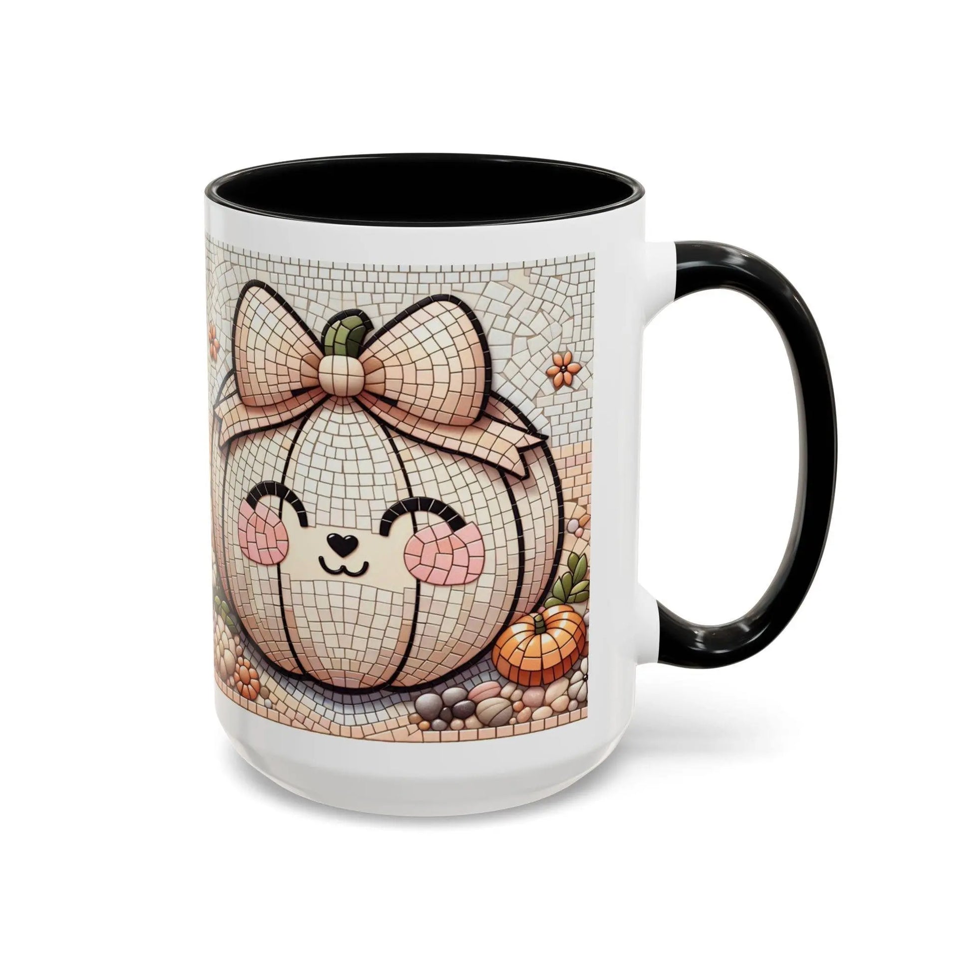 Cute Pumpkin Accent Coffee Mug for Fall, Autumn Decor, Gift for Pumpkin Lovers, Halloween, Thanksgiving, Kitchen Fun Rainbow Chaos Art Studio