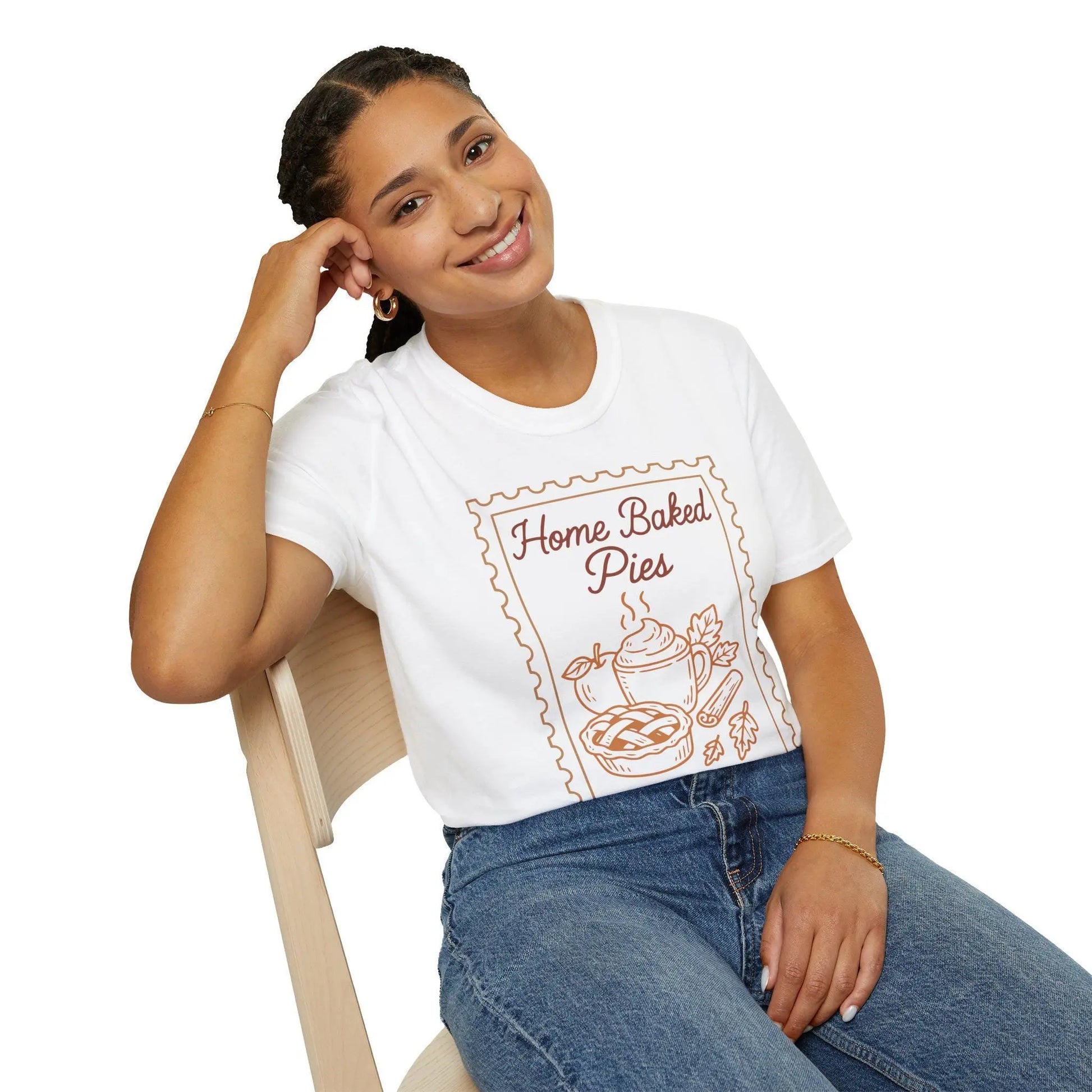 Home Baked Pies T-Shirt: Cozy Autumn Baking Lover Tee Rainbow Chaos Art Studio