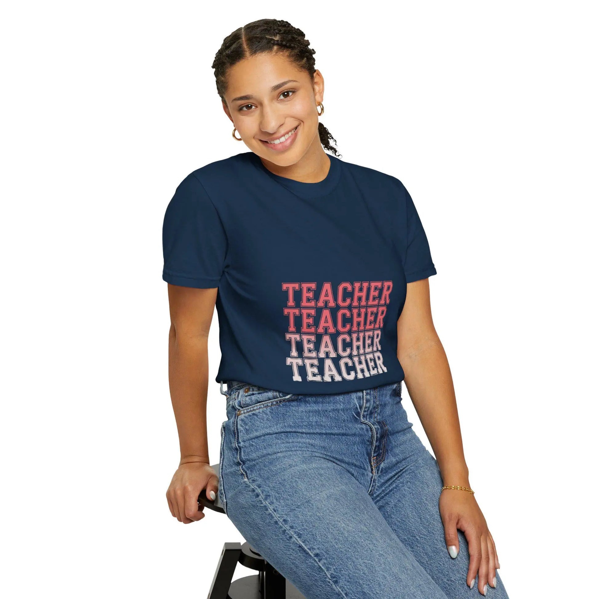 Comfort Colors Teacher T-Shirt: Soft US Cotton Back-to-School Tee Rainbow Chaos Art Studio