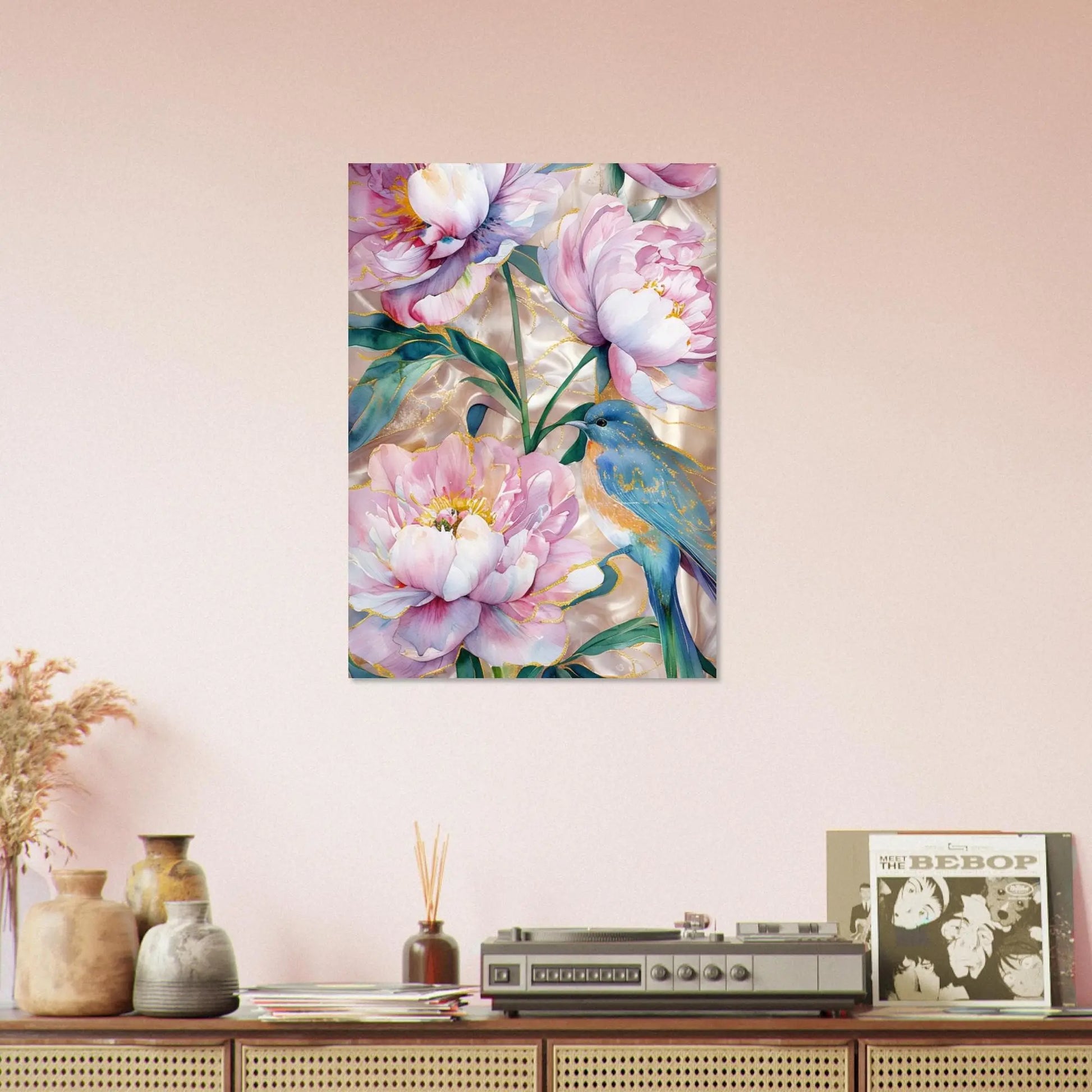 Watercolor Peony Art Print Rainbow Chaos Art Studio