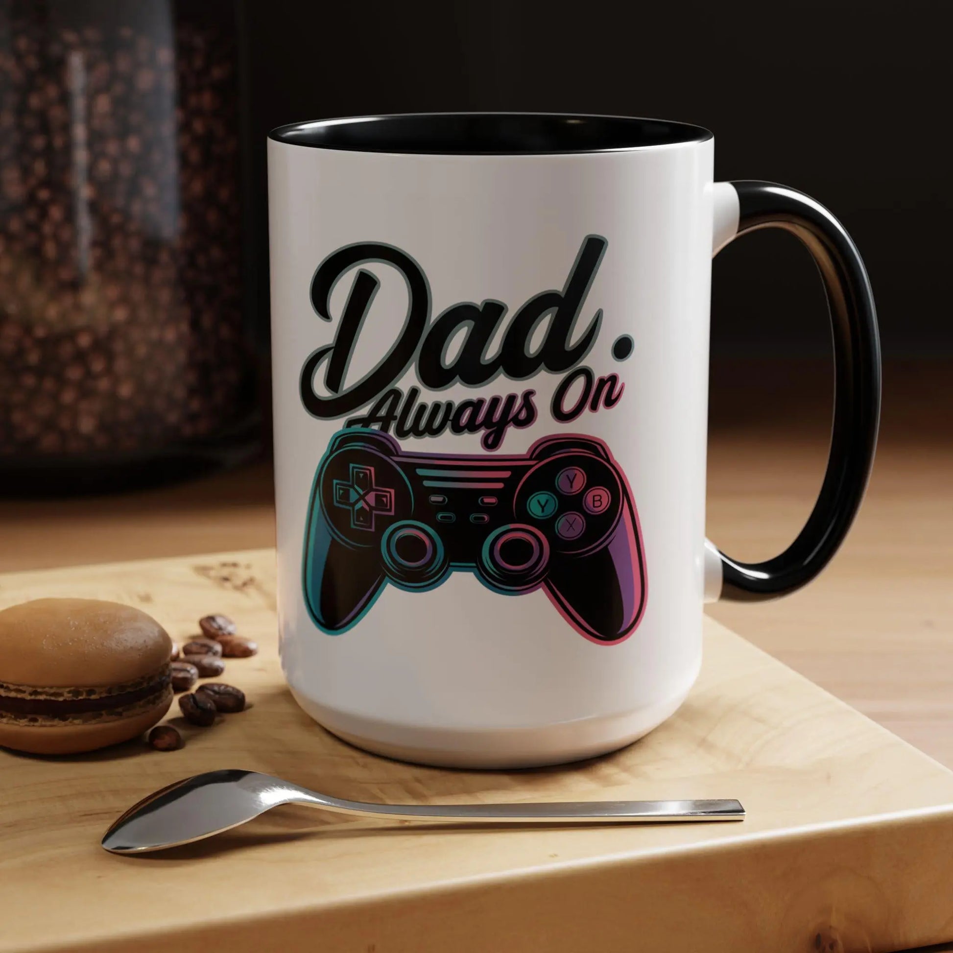 Gaming Dad Coffee Mug: Gamer Gift for Father's Day Rainbow Chaos Art Studio