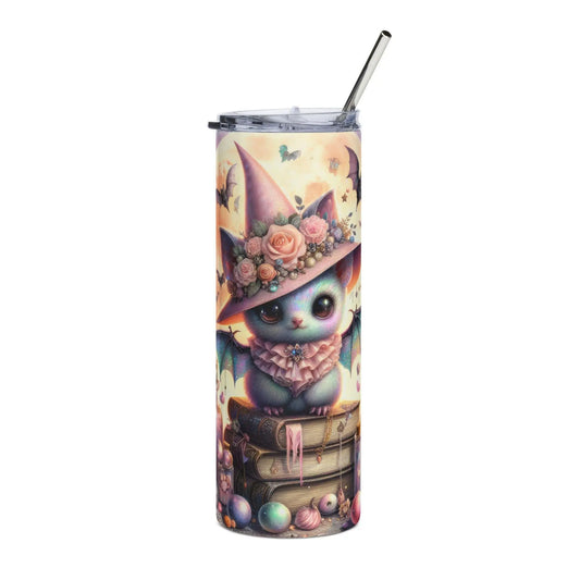 Magical Cat Tumbler: 20oz Stainless Steel Witchy Drinkware Rainbow Chaos Art Studio