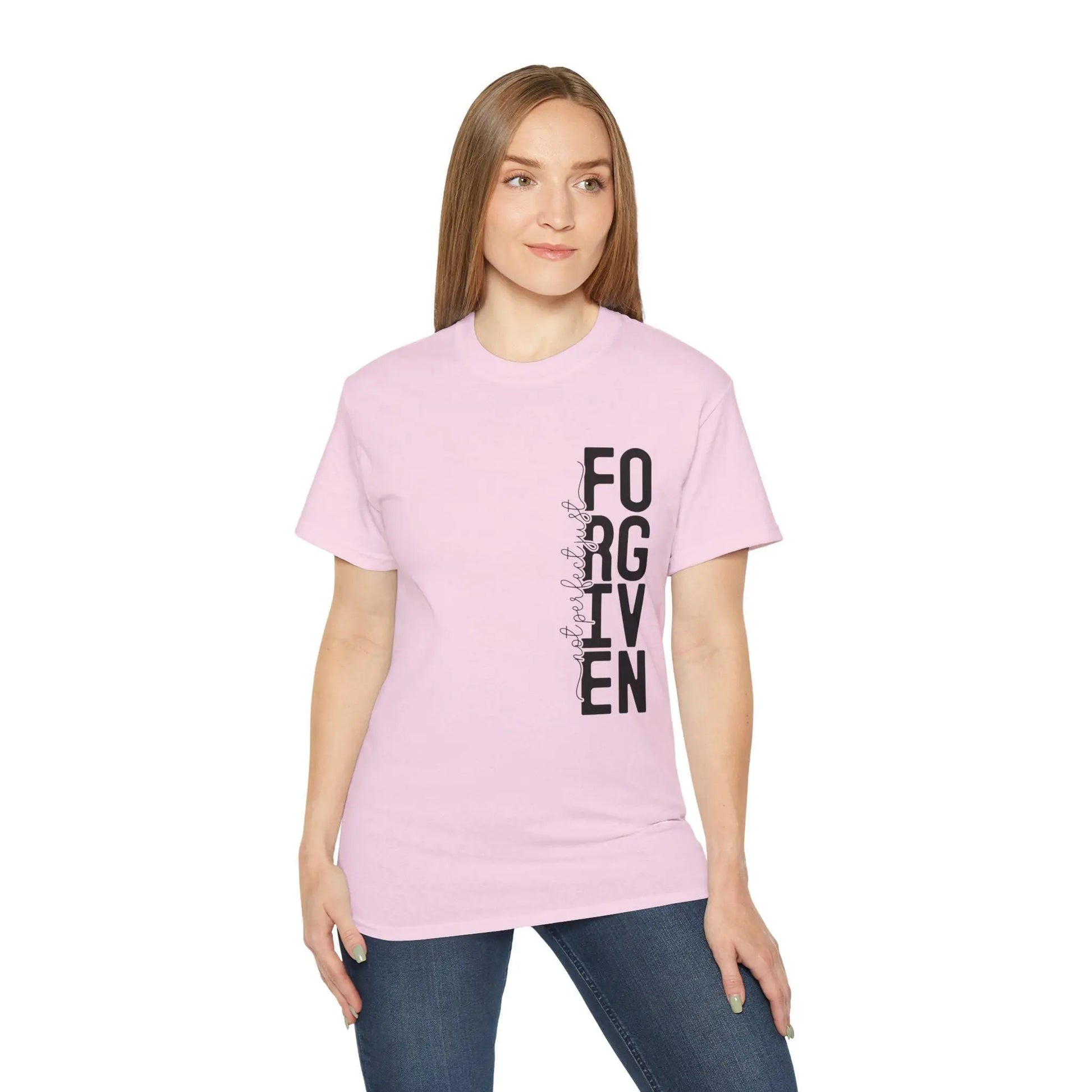 Forgiven Graphic Tee: Faith-Inspired Christian T-Shirt Rainbow Chaos Art Studio