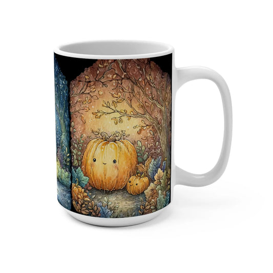 Whimsical Halloween Mug, Cute Pumpkin Coffee Cup, Fall Beverage Mug, Cozy Autumn Gift, Happy Halloween Decor Rainbow Chaos Art Studio